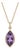 Genuine Amethyst Pendant Necklace – Minimalist Febraury Birthstone Necklace for Woman For Sale