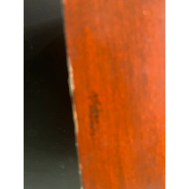 Wood Late 19th Century Antique French Jewelry Box, Mademoiselle Grimpell With a Blue Ribbon For Sale - Image 7 of 7