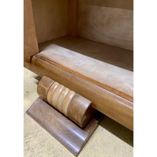 Wood Vintage French Brutalist Sculpted Sideboard in Wood, 1940s For Sale - Image 7 of 12