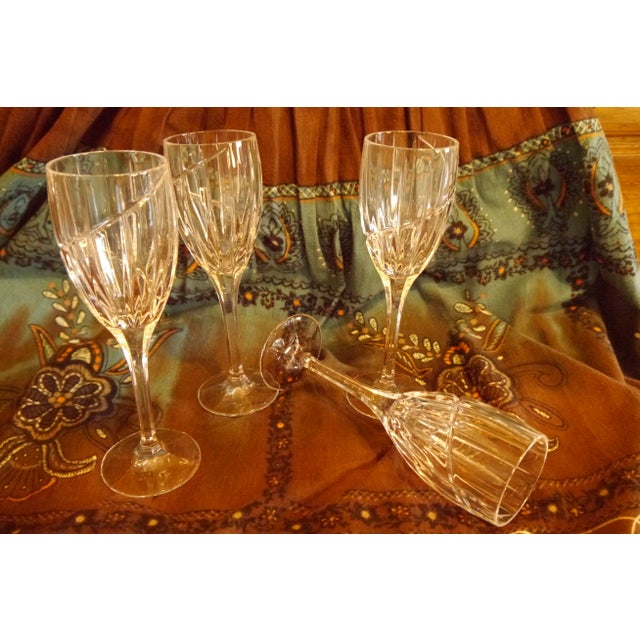 Mikasa Vintage Uptown Mikasa Clear Crystal Wine Glasses- Set of 4 For Sale - Image 4 of 12