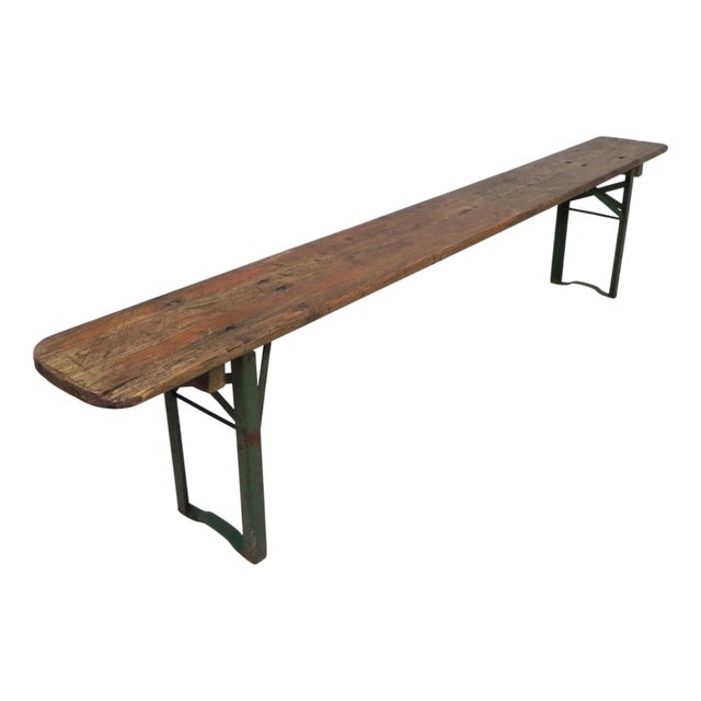 Folding Patio Bench, 1960s For Sale