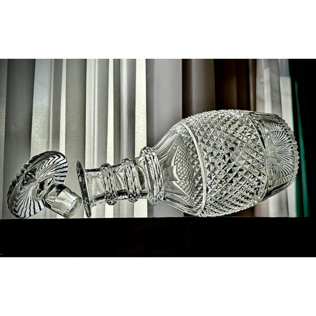 Vintage French Cut Crystal Magnum Decanter, 1930 For Sale - Image 16 of 18