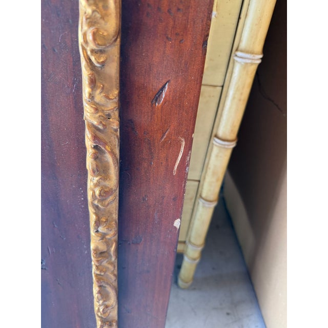 Monumental Vintage Trumeau Mirror With Singerie Monkey Painting, 88" For Sale In Miami - Image 6 of 10