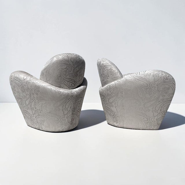 Modern Post Modern Swivel Chairs by Michael Wolk - a Pair For Sale - Image 3 of 7