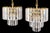Mid 20th Century Italian Mid-Century Modern Three Tiered Clear Lucite Waterfall Chandeliers - A Pair For Sale