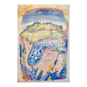 André Thomkins, 1970s Modernist Swiss Colorful Surrealism Signed Dada Lithograph Andre Thomkins, 1979