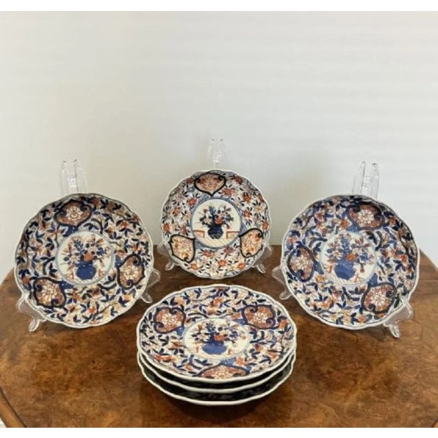 Ceramic Japanese Imari Plates, 1900s, Set of 6 For Sale - Image 7 of 7