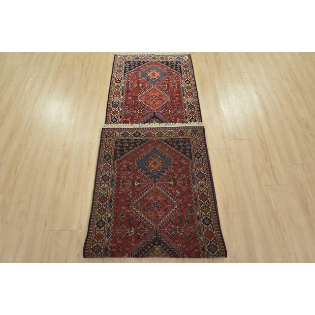 Yalameh Runner 2’9” X 9’9” Red Wool Vintage Tribal Hand-Knotted Rug For Sale - Image 12 of 13