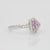 2020s Pink Sapphire Ring With Earth Mined Diamonds Accents: Solid 14k Gold, Trillion, Size 6.75 For Sale - Image 5 of 7