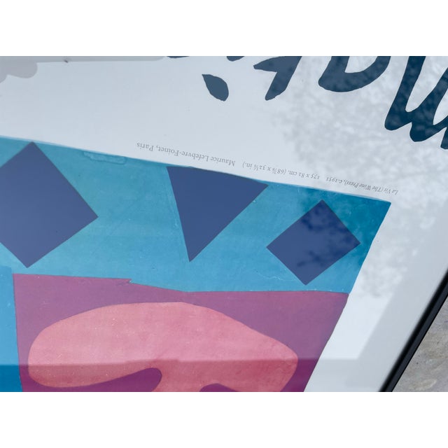 Henri Matisse 1977 Matisse the Cut-Outs Exhibition Poster — La Vis, National Gallery of Art, Framed Vintage Lithograph For Sale - Image 4 of 9