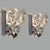 Silver Faceted Crystal and Silver Chrome Sconce attributed to Kinkeldey, Germany, 1970s For Sale - Image 8 of 14