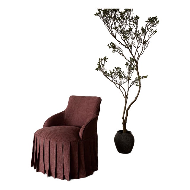 Ella Accent Chair Slip Covered For Sale