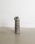 Rare and early swedish mid century cylindrical dark grey floor vase with decorative white painted lines by ingrid...