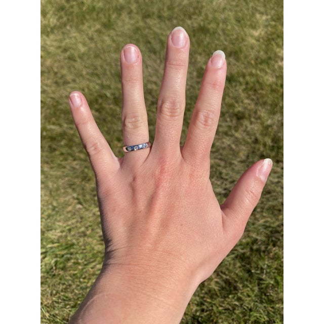 Silver Tiffany & Co .25ctw Diamond Band Ring, Platinum, Ring Size 6 For Sale - Image 8 of 8
