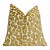 Gold Leopard 20x20 Velvet Throw Pillow With Feather Down Insert For Sale