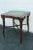 Traditional Flame Mahogany Leather Top Side End Table For Sale - Image 3 of 11