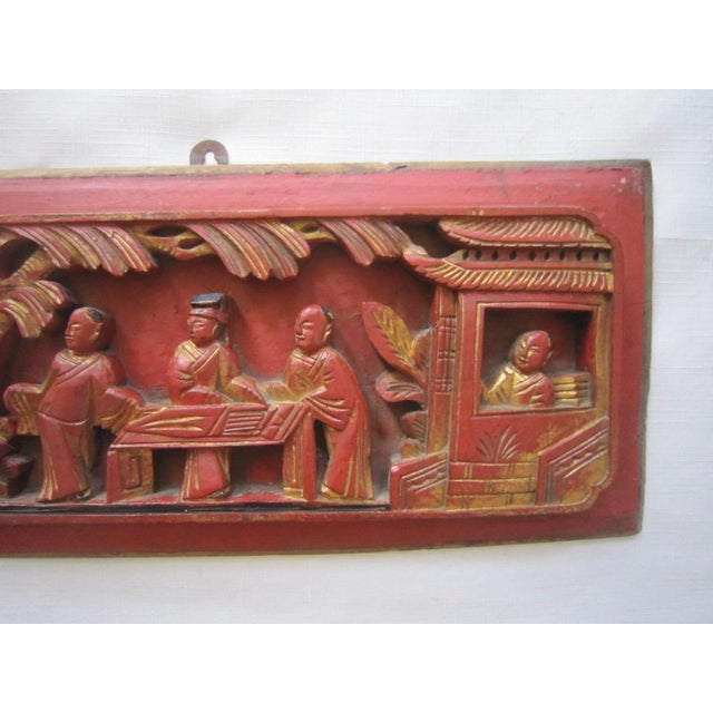 Chinese Chinese Wood Temple Carving For Sale - Image 3 of 4