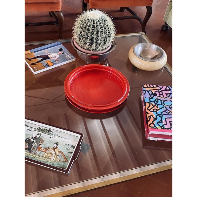 Mid-Century Modern Red Centerpiece / Tray by Gianfranco Frattini, Italy, 1970s For Sale - Image 3 of 17