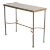 Lucca Leather Top Metal Console Table For Sale