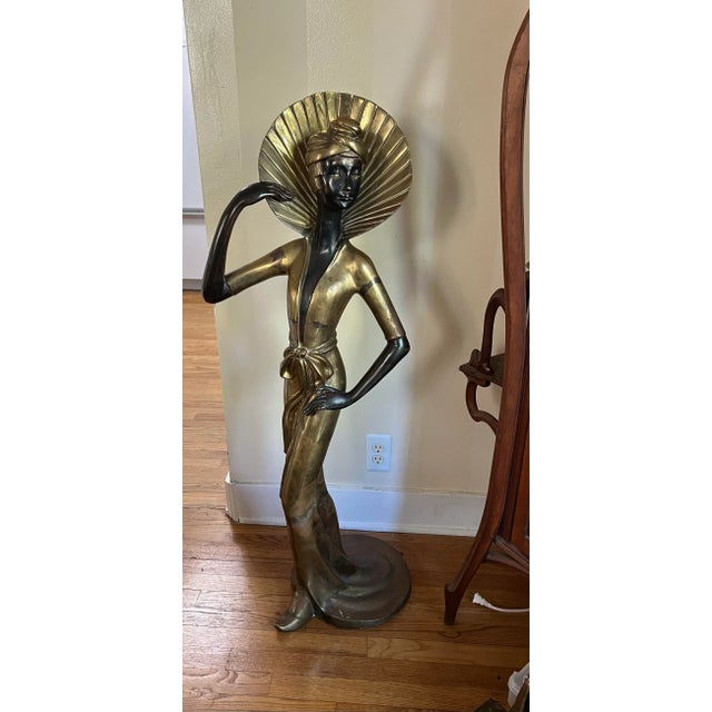 I stood and gaped when I first ran into this (almost) 4 foot tall elegant art deco bronze woman. She is magnificinet, an...