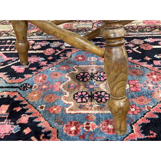 Antique English Rustic Armchair in Elm and Beech, 1800s For Sale - Image 9 of 16