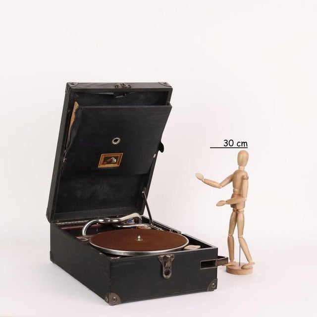 The Master's Voice' gramophone briefcase. This piece is attributed to the mentioned designer/maker. It has no attribution...