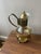 Victorian Vintage Glass Carafe Coffee Pot & Brass Warmer Stand For Sale - Image 3 of 11