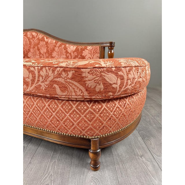 20th Century Louis XVI Chaise Lounge in Fabric with Floral Decoration For Sale - Image 11 of 13