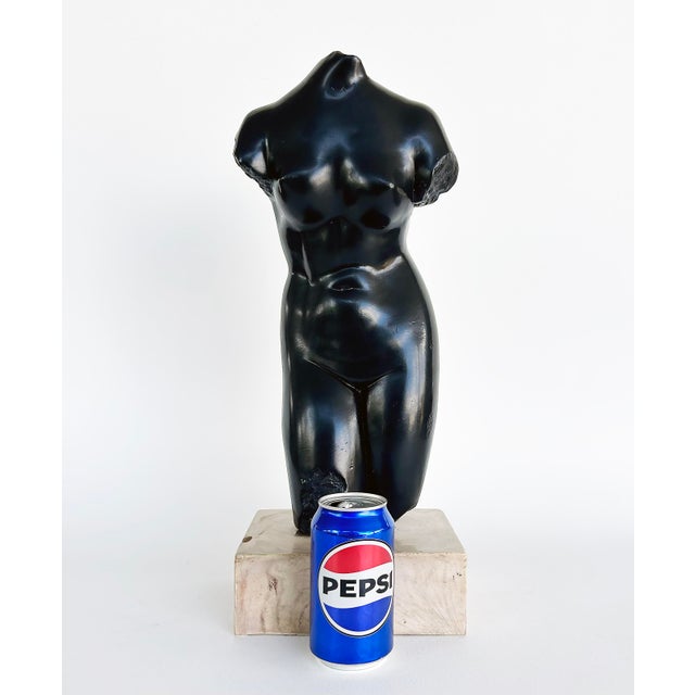 Modern Late 20th Century Alva Studios Aphrodite Sculpture Copy, Museum of Modern Art New York & Pedestal - Set of 2 For Sale - Image 3 of 16