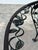 Black Wrought Iron Rose Patio Coffee Table With Round Glass Top by Woodard, Mid-20th Century For Sale - Image 12 of 14