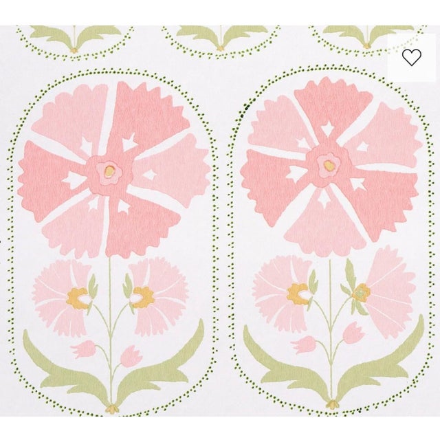Schumacher Schumacher Wallpaper 5014111 Anjuna Floral in Blush For Sale - Image 4 of 7