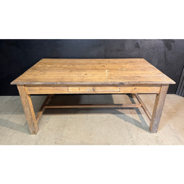 French Pine Farmhouse Dining Table, 1890 For Sale - Image 17 of 17