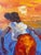 Figurative Dancing as the Sun Dies, Impasto Oil Painting by Godfrey Afebuame (2026) For Sale - Image 3 of 5