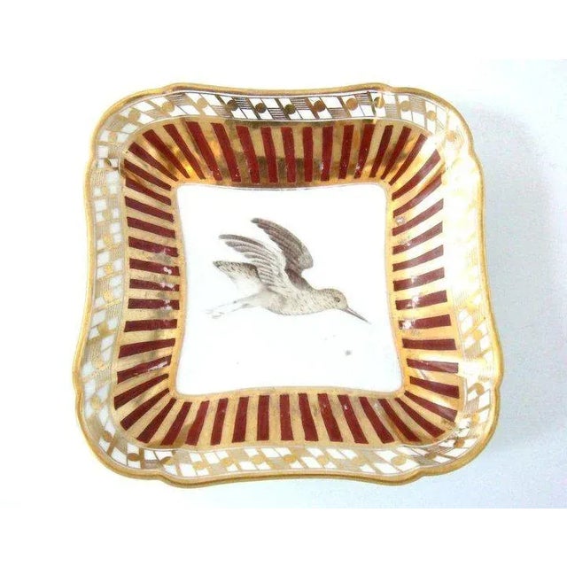 Early 19th Century Worcester Porcelain Ornithological Square Dish London Decorated by Thomas Baxter 1805 For Sale In New York - Image 6 of 7