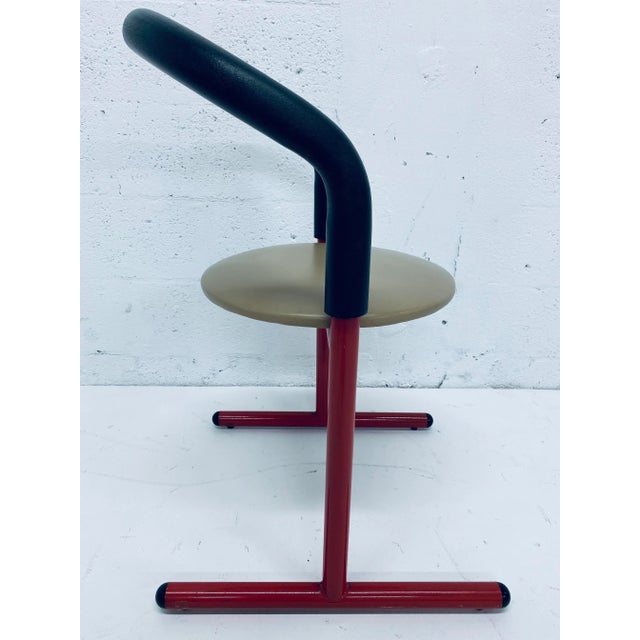 1980s Postmodern Amisco Chair or Stool With Foam Back For Sale - Image 5 of 11