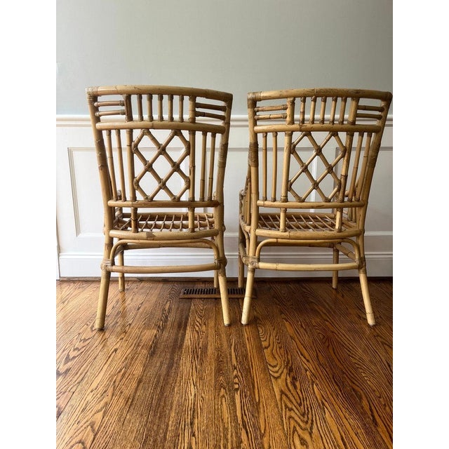 Sand 1960s Rattan Dining Chairs, attr. Brown Jordan, set of 6 For Sale - Image 8 of 8