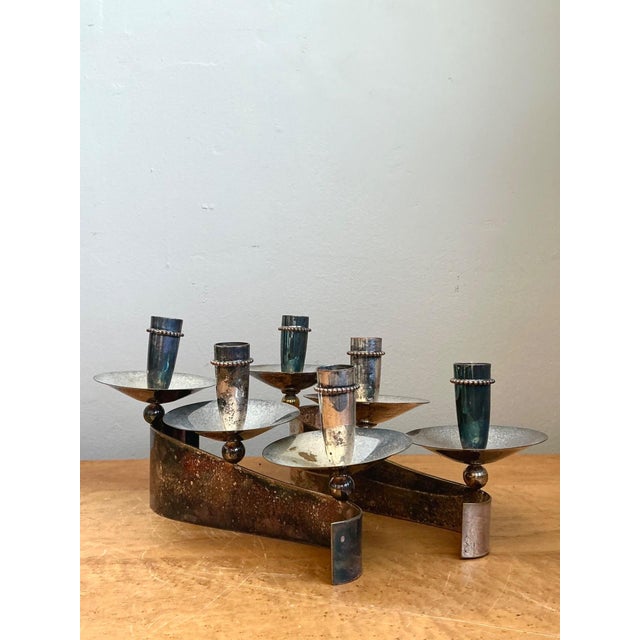 Vintage Carole Stupell for Royal Hickman Silverplate Candlesticks - A Pair For Sale - Image 14 of 18