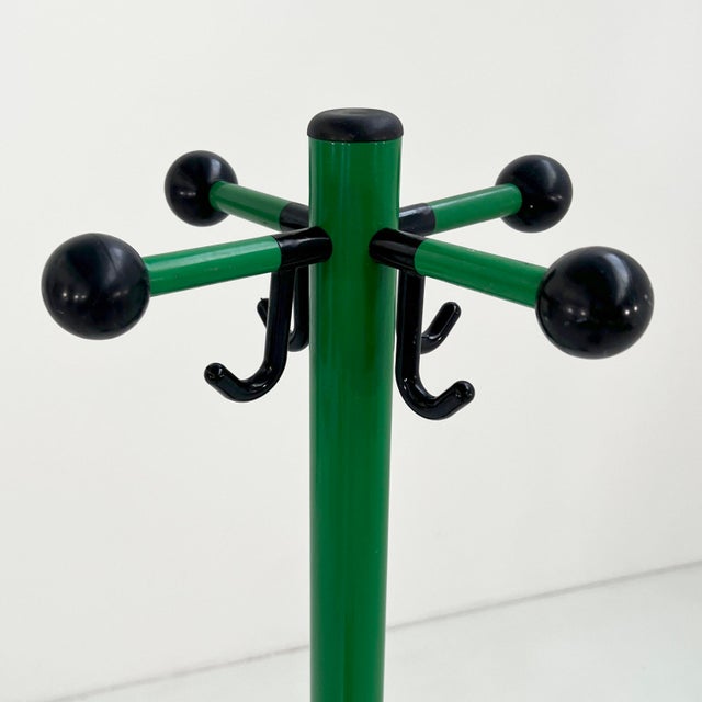 Metal Green Perforated Coat Rack and Umbrella Stand from Neolt, 1980s For Sale - Image 7 of 7