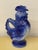 Mid 20th Century Vintage Mid 20th Century Blue Pottery Glazed Rooster Pitcher For Sale - Image 5 of 5