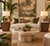Distinctive pair of vintage trunk-style side tables by Baker Furniture’s Milling Road collection, featuring woven rattan...