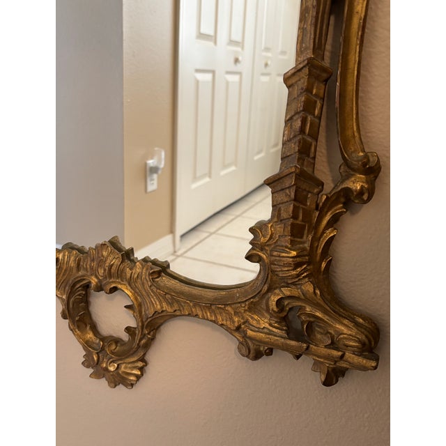 Antique Rococo Revival Gilt Composition Wall Mirror, Circa 1880 For Sale - Image 4 of 10