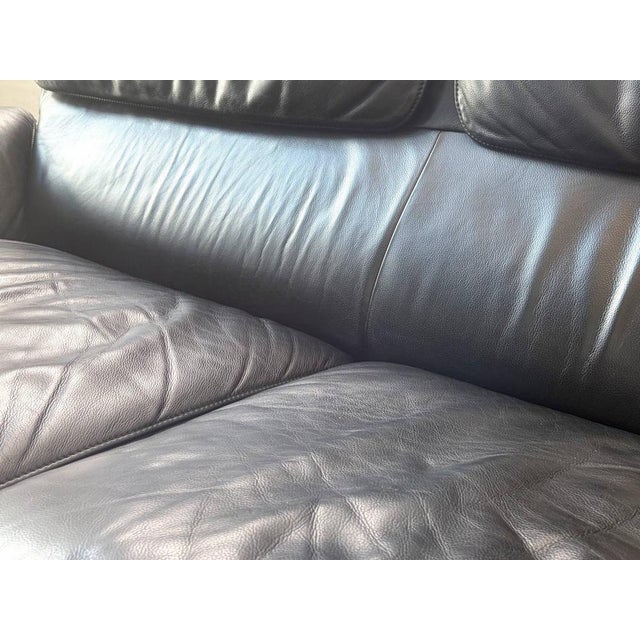 1980s Black Leather Model Ds-2011/02 Sofa by de Sede, 1980s For Sale - Image 5 of 17