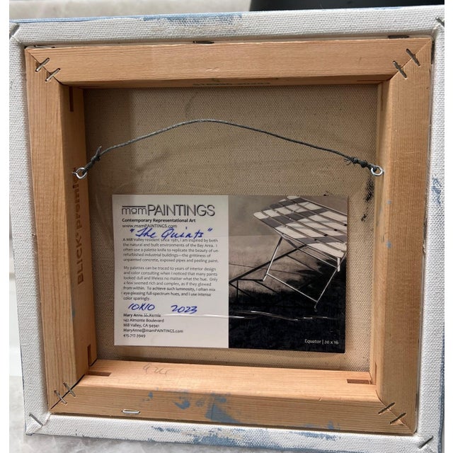 “The Quints" Contemporary Impressionist Floral Still Life With Roses in Green by Mill Valley Artist Mary Anne McKernie For Sale In San Francisco - Image 6 of 7