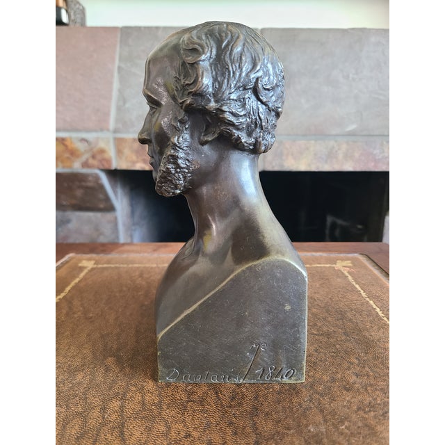 Metal Jean-Pierre Dantan Antique 19th Century Bronze Bust of Jean-Edouard Laborie For Sale - Image 7 of 16