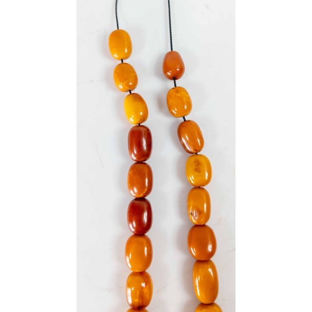 20th Century Butterscotch Egg Yolk Amber Prayer Necklace For Sale - Image 11 of 12