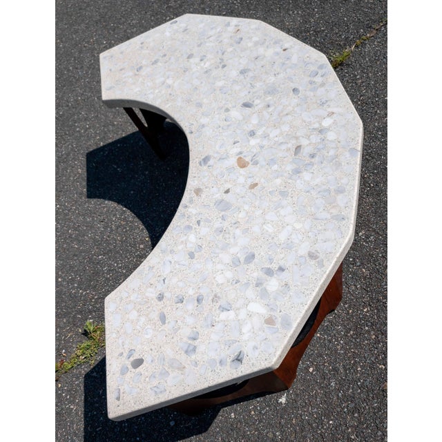 Mid-Century Modern Walnut Veneer and Terrazzo Marble Coffee Table For Sale - Image 9 of 18
