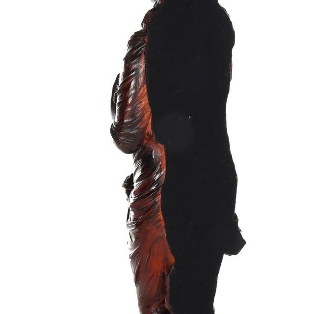 Antique Full Size Carved Mahogany Caryatid Figure of a Classical Woman C1880 For Sale - Image 10 of 13