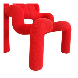 Red Ekstrem Armchair by Terje Ekstrom for Stokke, 1980s For Sale