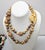 Vintage 1980s Signed Givenchy Goldtone Beaded Leaf Necklace For Sale - Image 10 of 12