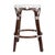 2020s Tobias 24 in. Seat Height Round Rattan Backless Counter Stool, White/Brown Dot / Dark Brown Rattan Frame For Sale - Image 5 of 9